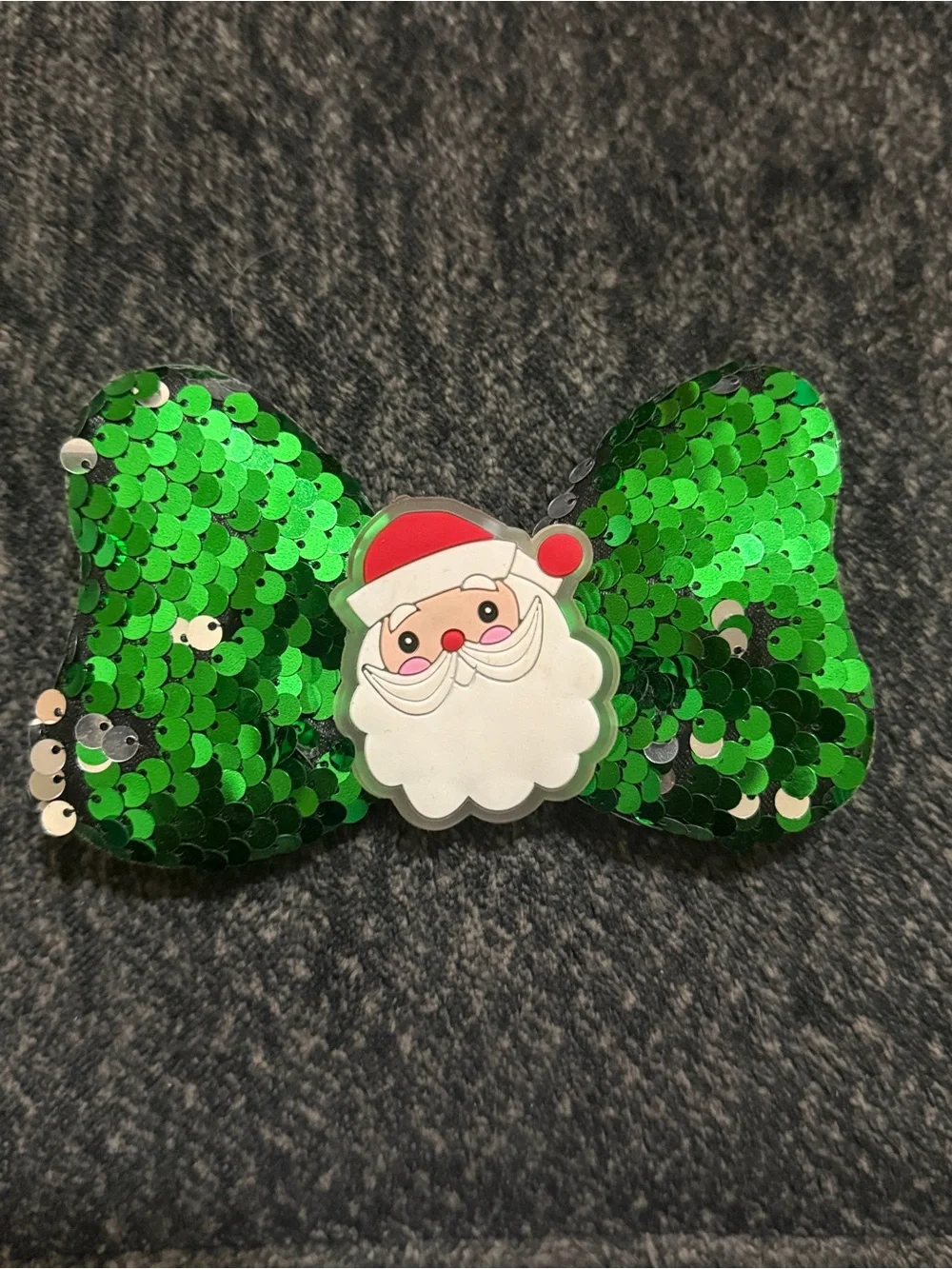 Christmas Cheer with Santa Sequins & Cheerful Hair Bow Clips